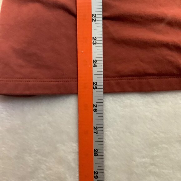 Soft Surroundings Rust Red Surplice Ruche Knit Top Women Medium Cotton Blend - Picture 7 of 8